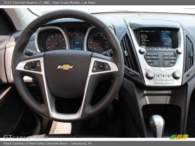 Steel Green Metallic / Jet Black 2013 Chevrolet Equinox LT AWD
