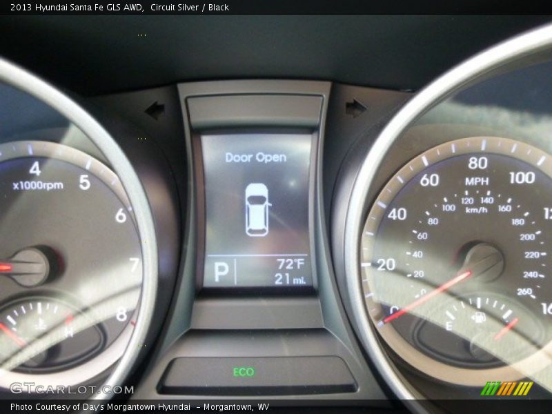 Circuit Silver / Black 2013 Hyundai Santa Fe GLS AWD