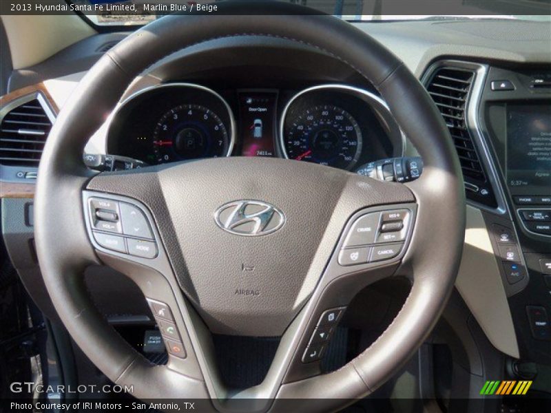 Marlin Blue / Beige 2013 Hyundai Santa Fe Limited