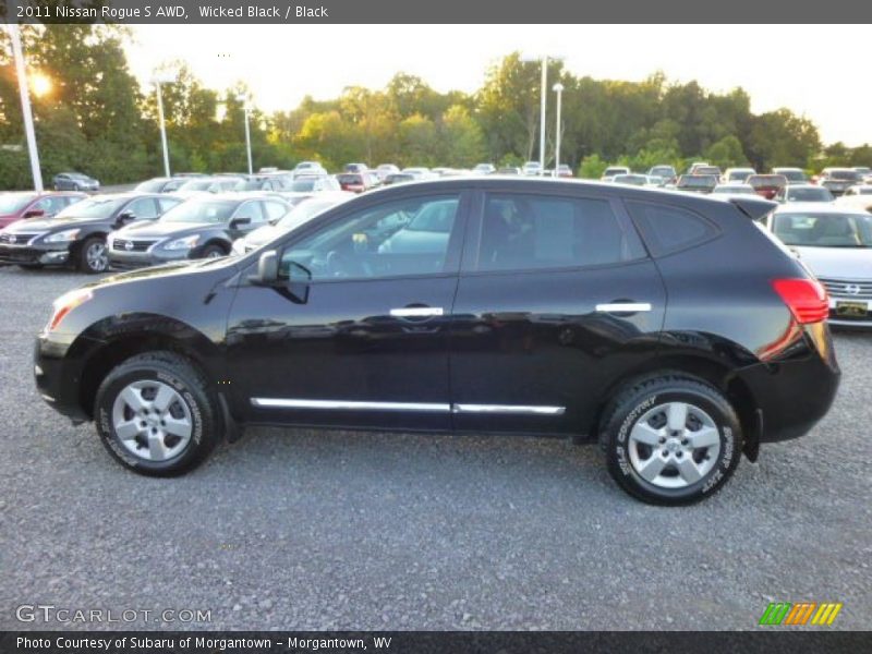 Wicked Black / Black 2011 Nissan Rogue S AWD