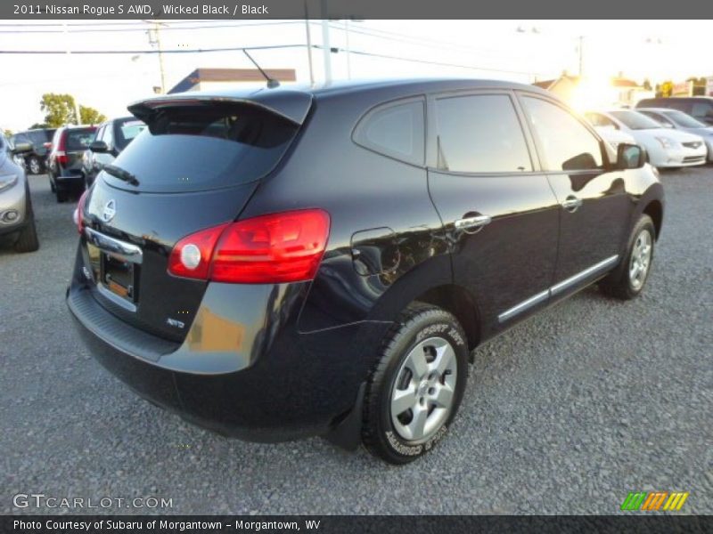 Wicked Black / Black 2011 Nissan Rogue S AWD