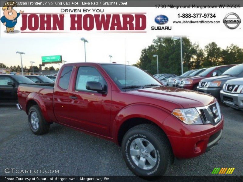 Lava Red / Graphite Steel 2013 Nissan Frontier SV V6 King Cab 4x4