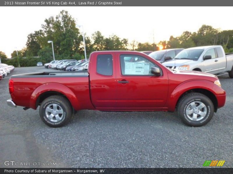 Lava Red / Graphite Steel 2013 Nissan Frontier SV V6 King Cab 4x4