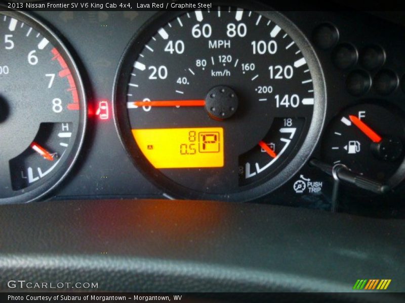 Lava Red / Graphite Steel 2013 Nissan Frontier SV V6 King Cab 4x4