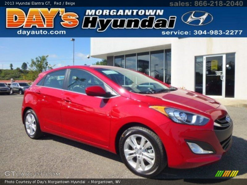 Red / Beige 2013 Hyundai Elantra GT