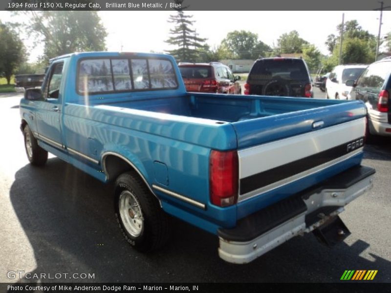 Brilliant Blue Metallic / Blue 1994 Ford F150 XL Regular Cab