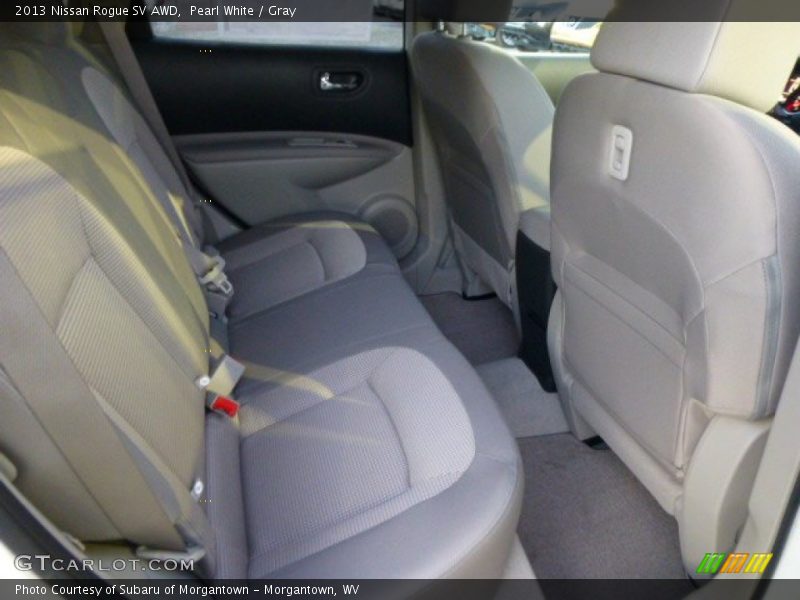 Pearl White / Gray 2013 Nissan Rogue SV AWD