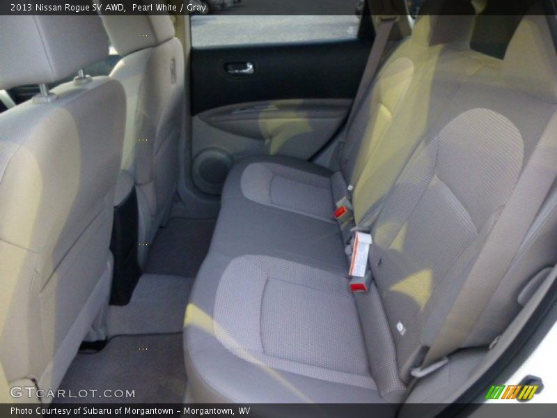 Pearl White / Gray 2013 Nissan Rogue SV AWD