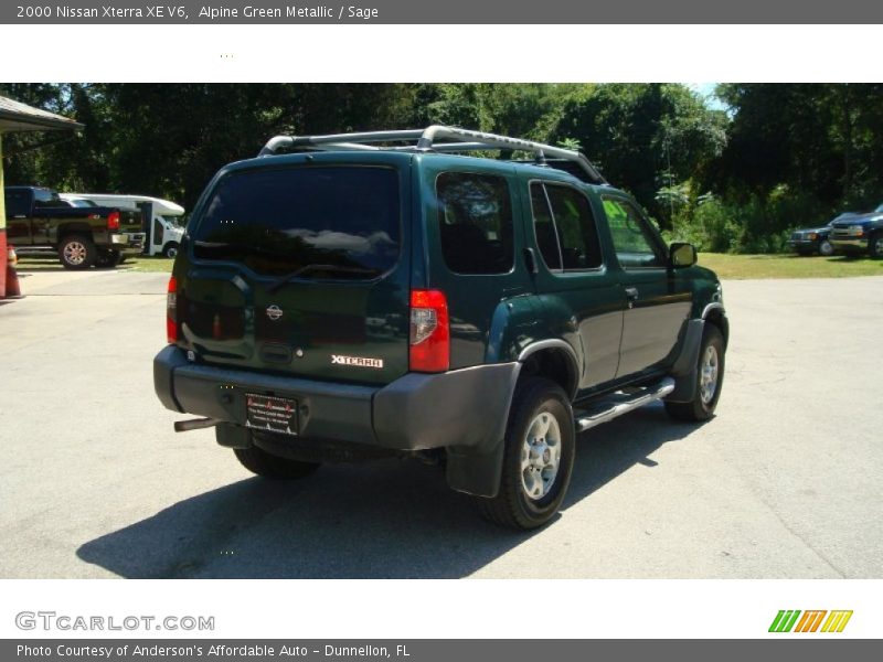 Alpine Green Metallic / Sage 2000 Nissan Xterra XE V6