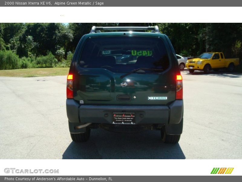 Alpine Green Metallic / Sage 2000 Nissan Xterra XE V6
