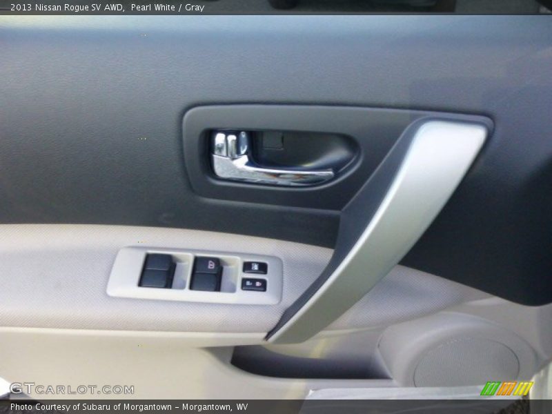 Pearl White / Gray 2013 Nissan Rogue SV AWD