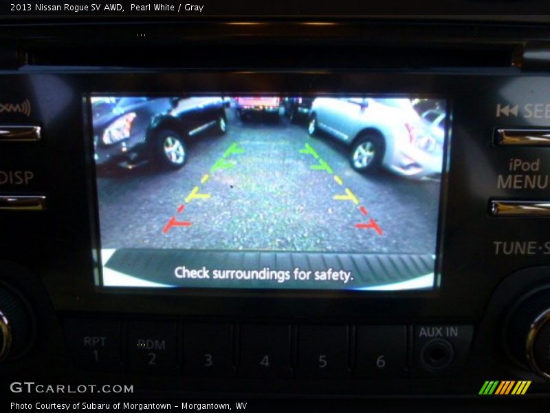 Pearl White / Gray 2013 Nissan Rogue SV AWD