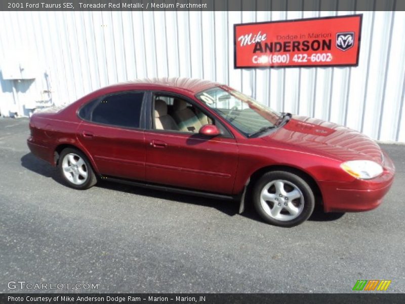 Toreador Red Metallic / Medium Parchment 2001 Ford Taurus SES