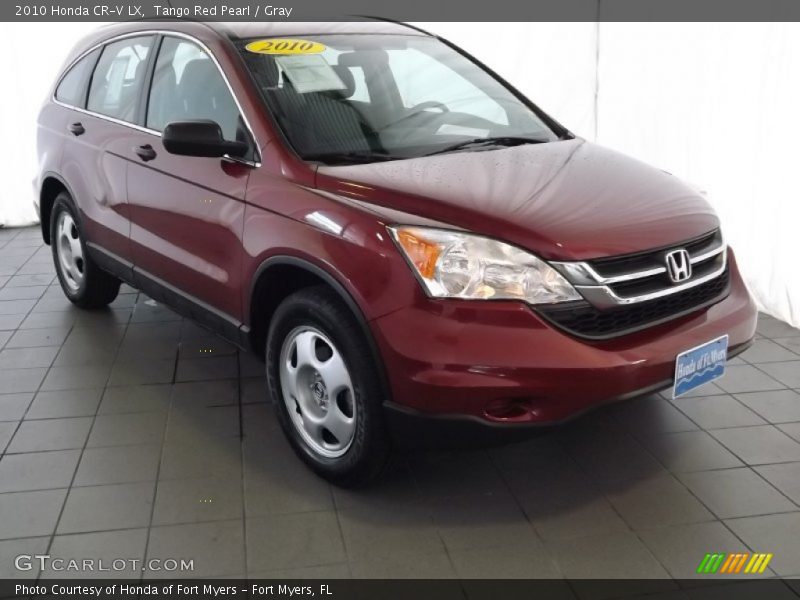 Tango Red Pearl / Gray 2010 Honda CR-V LX