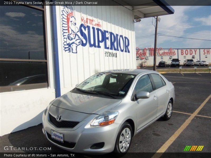 Silver Streak Mica / Dark Charcoal 2010 Toyota Yaris Sedan