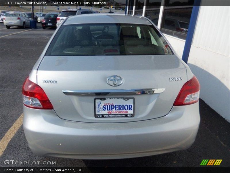 Silver Streak Mica / Dark Charcoal 2010 Toyota Yaris Sedan