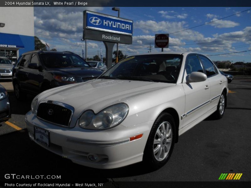 White Pearl / Beige 2004 Hyundai Sonata LX