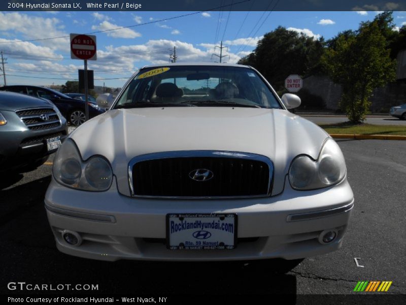 White Pearl / Beige 2004 Hyundai Sonata LX