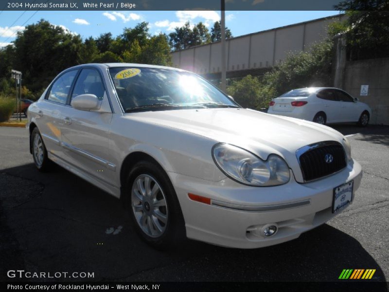 White Pearl / Beige 2004 Hyundai Sonata LX