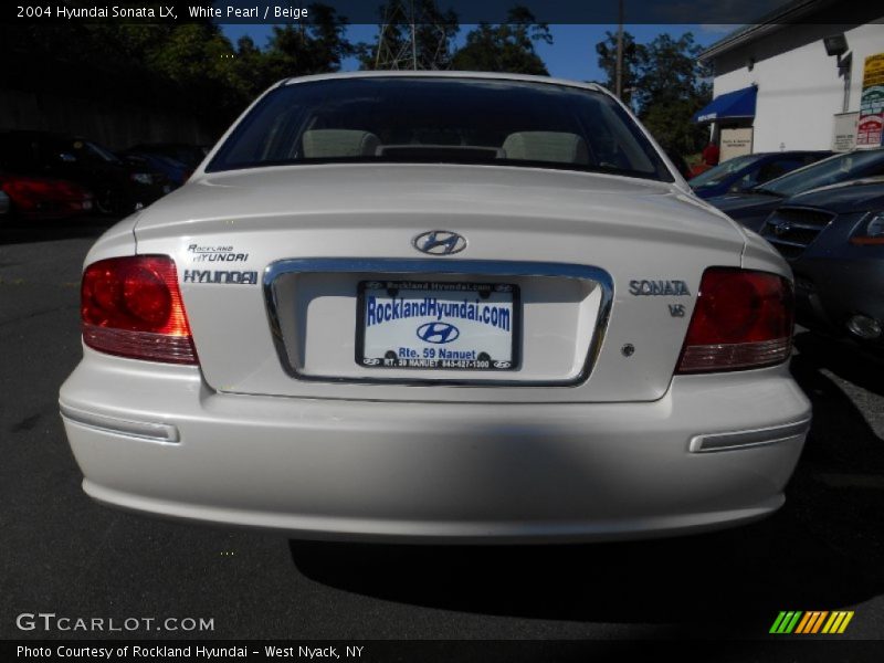 White Pearl / Beige 2004 Hyundai Sonata LX