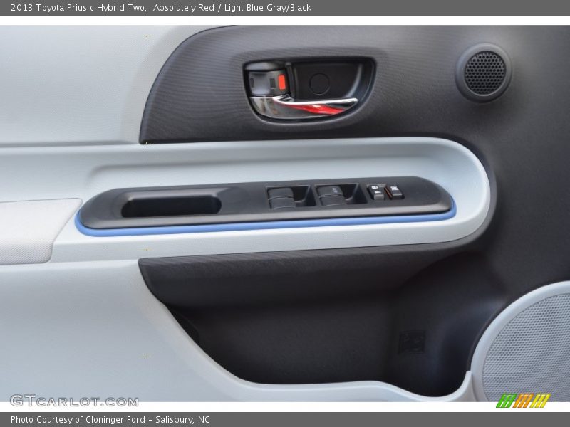 Absolutely Red / Light Blue Gray/Black 2013 Toyota Prius c Hybrid Two