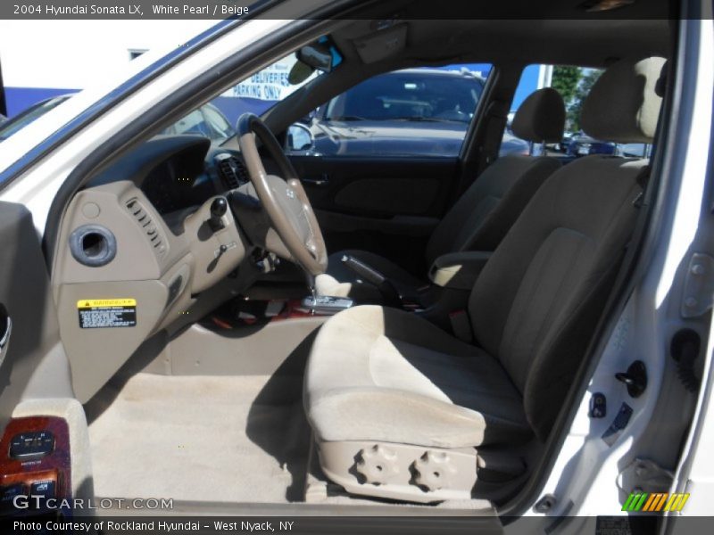 White Pearl / Beige 2004 Hyundai Sonata LX