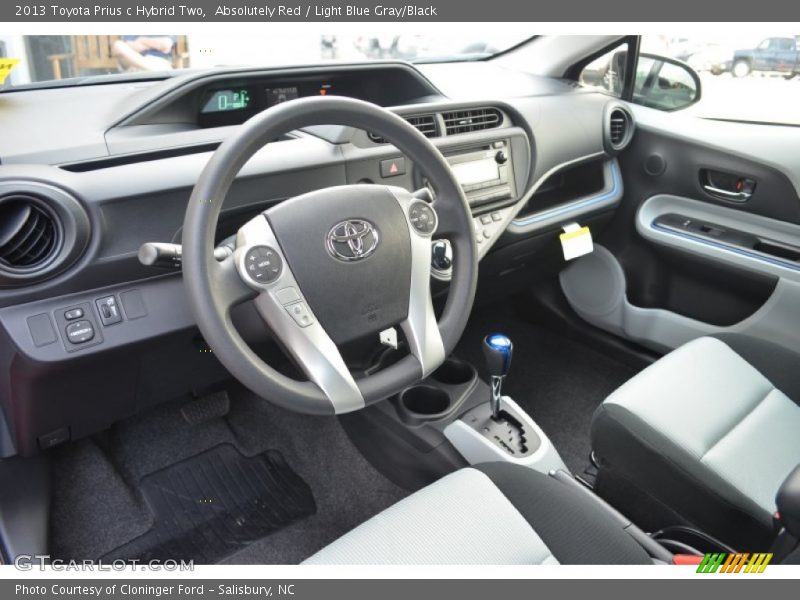 Absolutely Red / Light Blue Gray/Black 2013 Toyota Prius c Hybrid Two