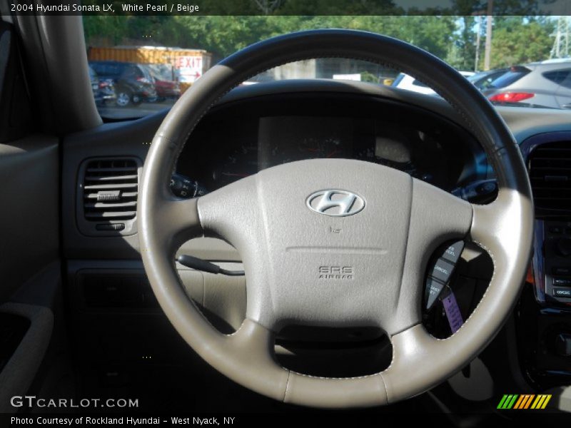 White Pearl / Beige 2004 Hyundai Sonata LX