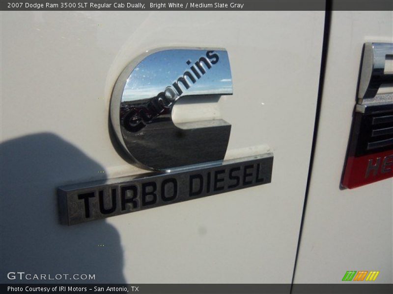 Bright White / Medium Slate Gray 2007 Dodge Ram 3500 SLT Regular Cab Dually