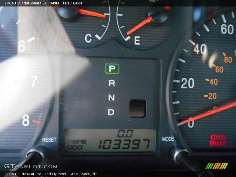 White Pearl / Beige 2004 Hyundai Sonata LX