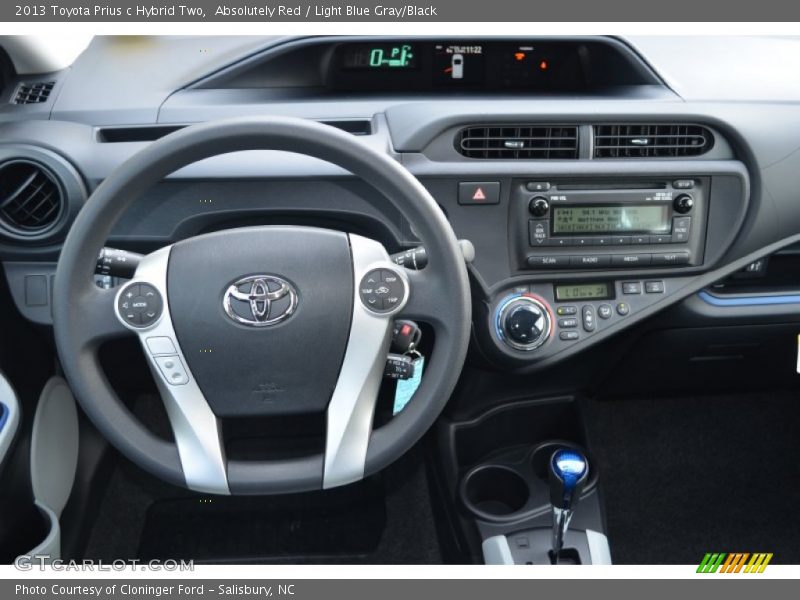 Absolutely Red / Light Blue Gray/Black 2013 Toyota Prius c Hybrid Two
