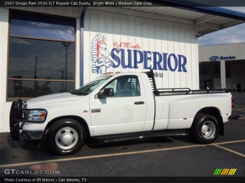 Bright White / Medium Slate Gray 2007 Dodge Ram 3500 SLT Regular Cab Dually