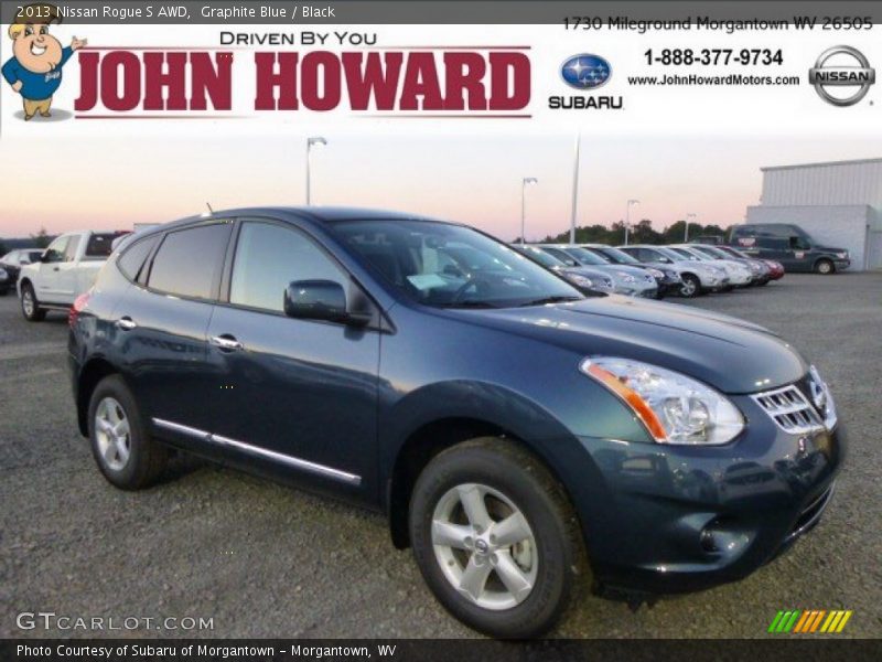 Graphite Blue / Black 2013 Nissan Rogue S AWD