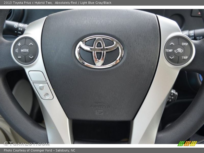 Absolutely Red / Light Blue Gray/Black 2013 Toyota Prius c Hybrid Two