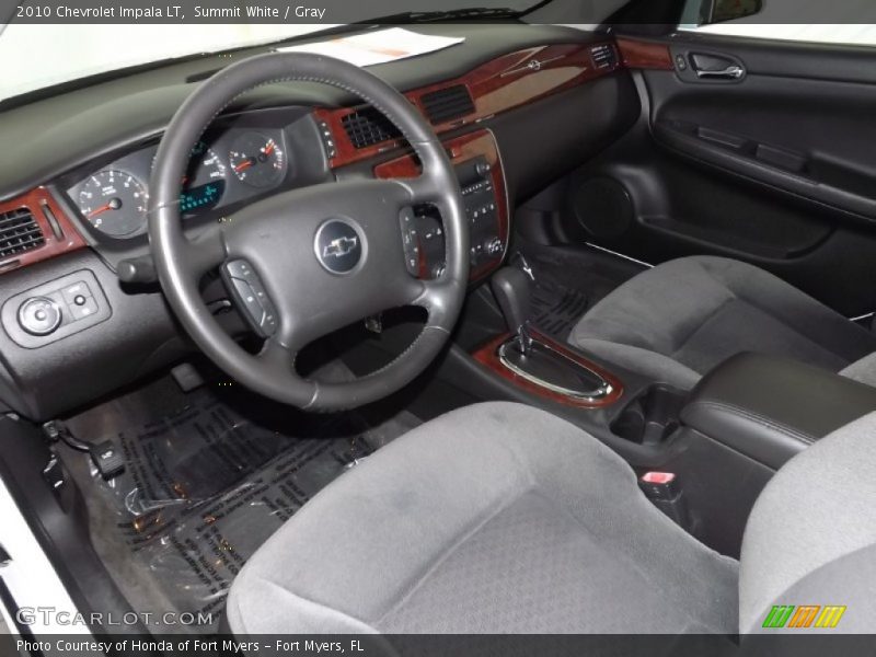 Summit White / Gray 2010 Chevrolet Impala LT