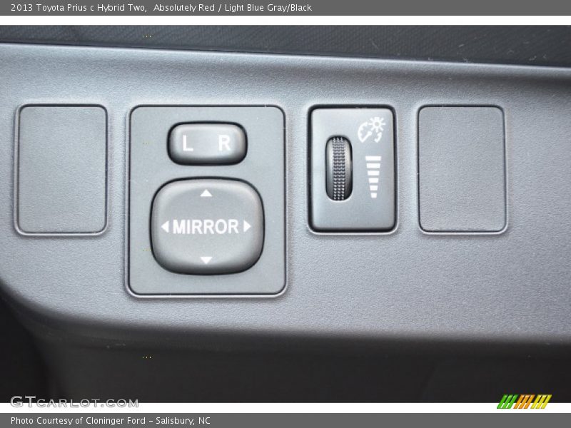 Absolutely Red / Light Blue Gray/Black 2013 Toyota Prius c Hybrid Two