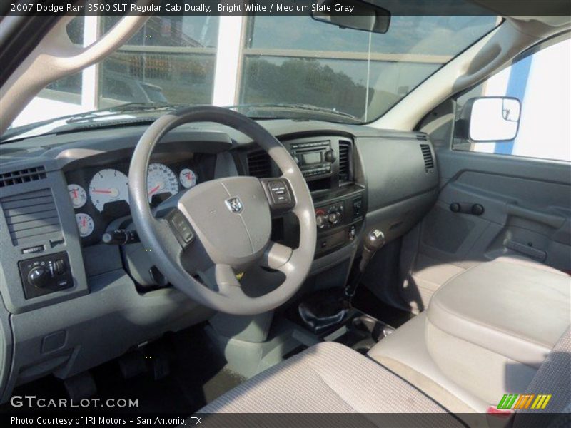 Bright White / Medium Slate Gray 2007 Dodge Ram 3500 SLT Regular Cab Dually