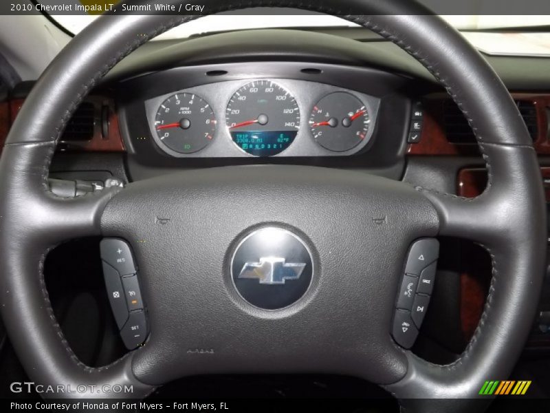 Summit White / Gray 2010 Chevrolet Impala LT