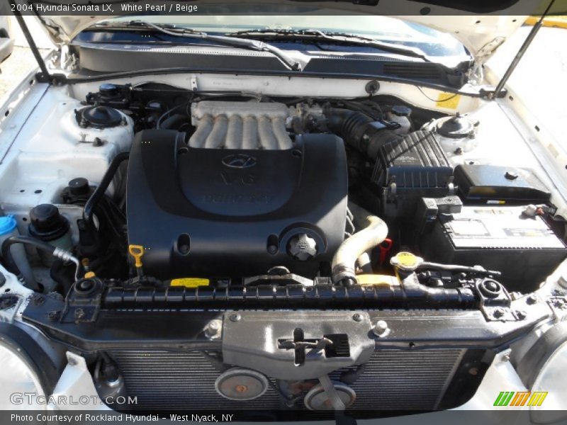 White Pearl / Beige 2004 Hyundai Sonata LX