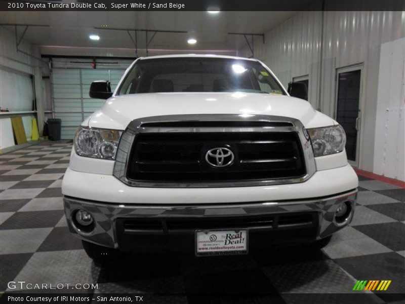 Super White / Sand Beige 2010 Toyota Tundra Double Cab