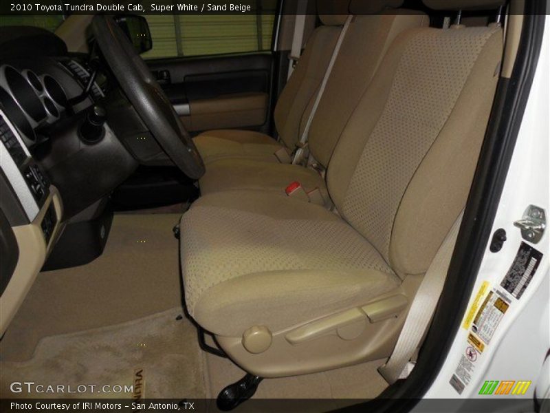 Super White / Sand Beige 2010 Toyota Tundra Double Cab