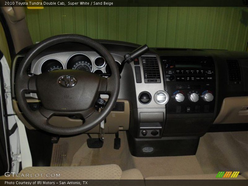 Super White / Sand Beige 2010 Toyota Tundra Double Cab