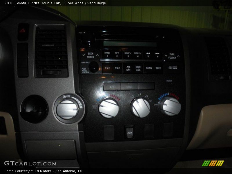 Super White / Sand Beige 2010 Toyota Tundra Double Cab