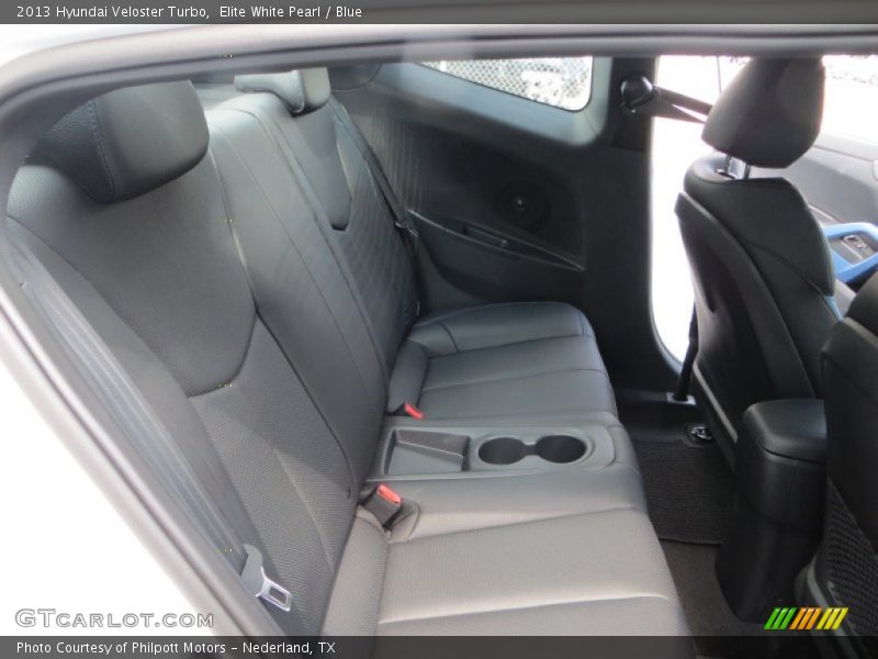 Elite White Pearl / Blue 2013 Hyundai Veloster Turbo