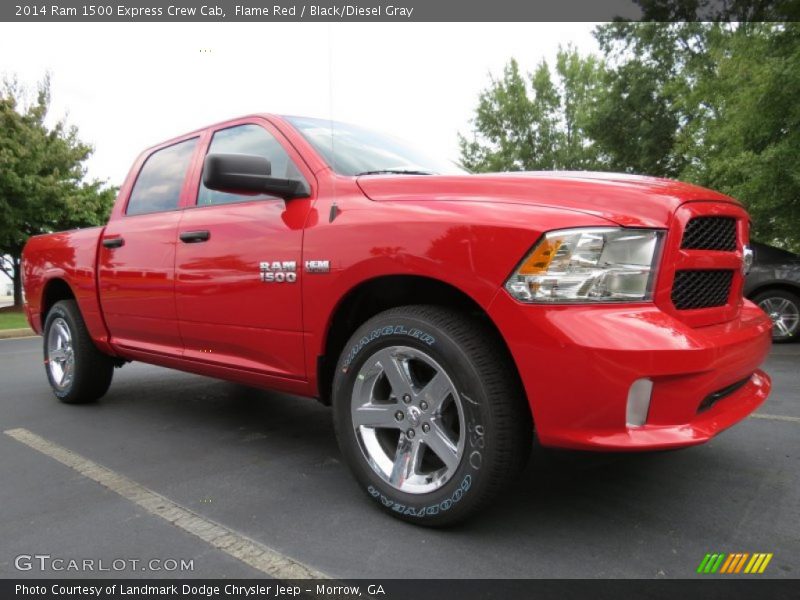 Flame Red / Black/Diesel Gray 2014 Ram 1500 Express Crew Cab