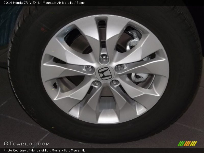 Mountain Air Metallic / Beige 2014 Honda CR-V EX-L