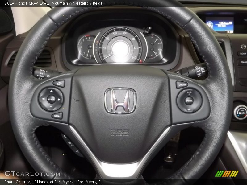 Mountain Air Metallic / Beige 2014 Honda CR-V EX-L