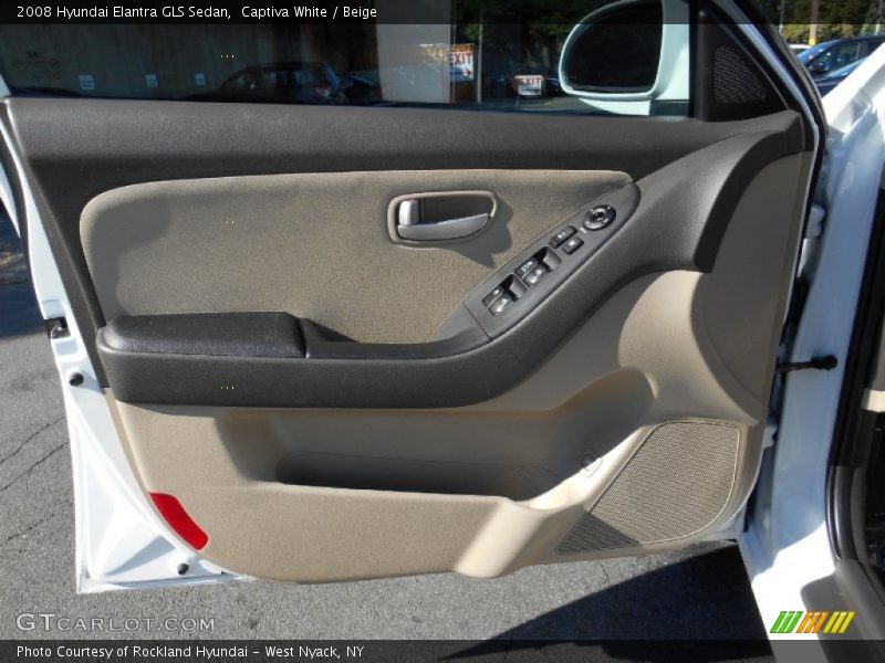 Captiva White / Beige 2008 Hyundai Elantra GLS Sedan