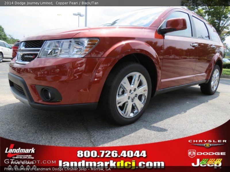 Copper Pearl / Black/Tan 2014 Dodge Journey Limited