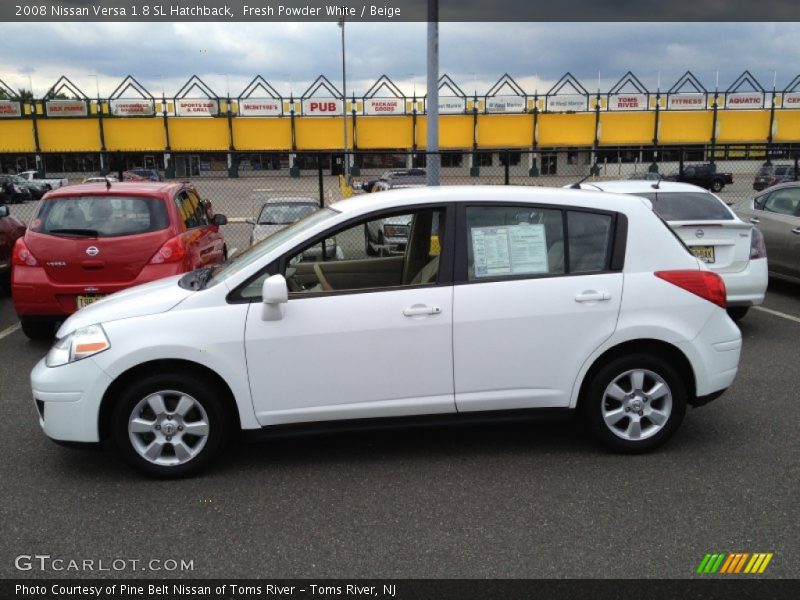 Fresh Powder White / Beige 2008 Nissan Versa 1.8 SL Hatchback